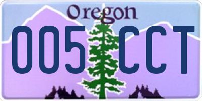OR license plate 005CCT