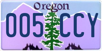 OR license plate 005CCY