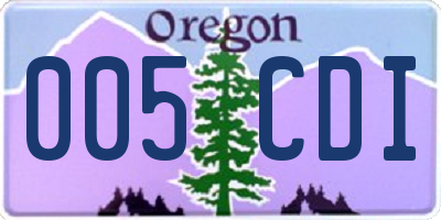 OR license plate 005CDI