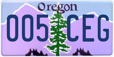 OR license plate 005CEG