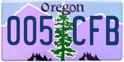 OR license plate 005CFB