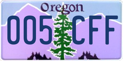 OR license plate 005CFF