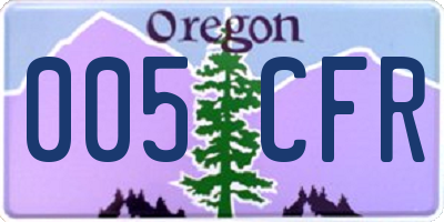 OR license plate 005CFR