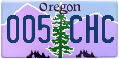 OR license plate 005CHC