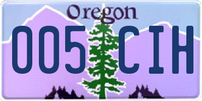 OR license plate 005CIH