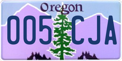 OR license plate 005CJA