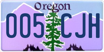 OR license plate 005CJH