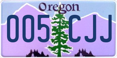 OR license plate 005CJJ