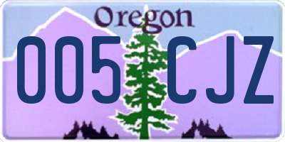 OR license plate 005CJZ
