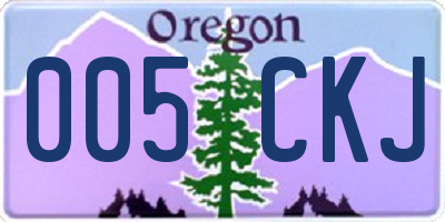 OR license plate 005CKJ