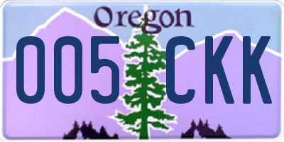 OR license plate 005CKK