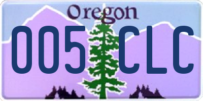 OR license plate 005CLC