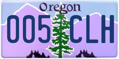 OR license plate 005CLH