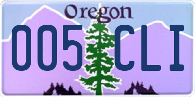 OR license plate 005CLI