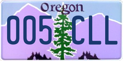 OR license plate 005CLL