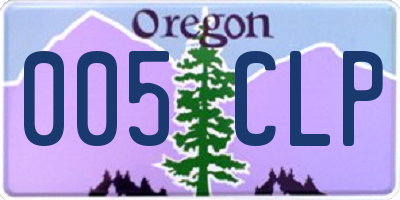 OR license plate 005CLP