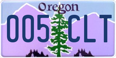 OR license plate 005CLT