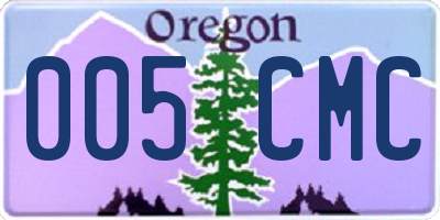 OR license plate 005CMC