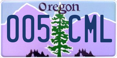 OR license plate 005CML