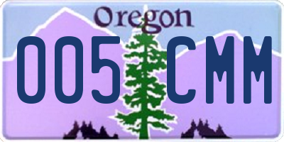 OR license plate 005CMM