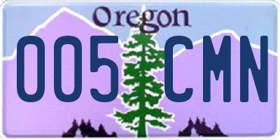 OR license plate 005CMN