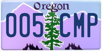 OR license plate 005CMP