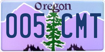 OR license plate 005CMT