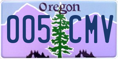 OR license plate 005CMV