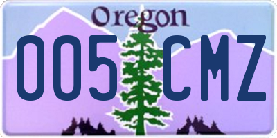 OR license plate 005CMZ