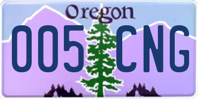 OR license plate 005CNG