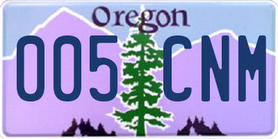 OR license plate 005CNM