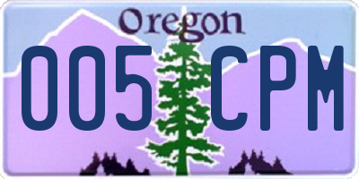 OR license plate 005CPM