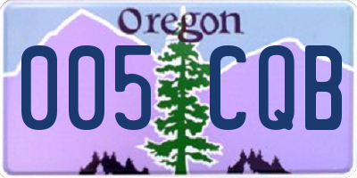 OR license plate 005CQB