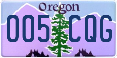 OR license plate 005CQG