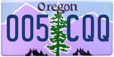 OR license plate 005CQQ
