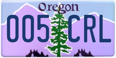 OR license plate 005CRL