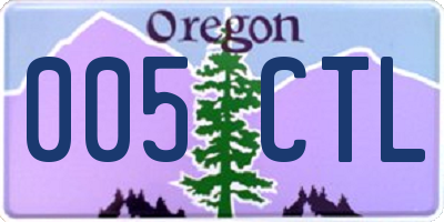 OR license plate 005CTL