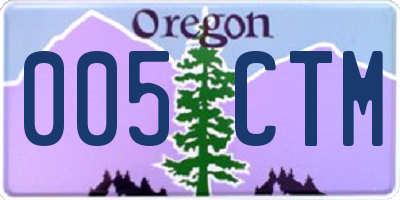 OR license plate 005CTM