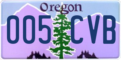 OR license plate 005CVB
