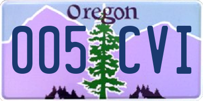OR license plate 005CVI