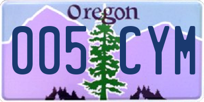 OR license plate 005CYM