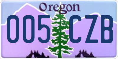 OR license plate 005CZB