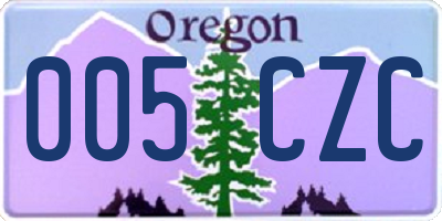 OR license plate 005CZC