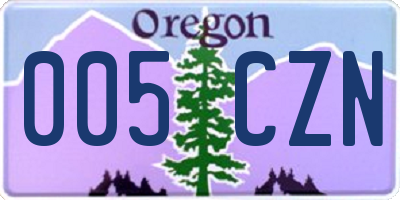 OR license plate 005CZN