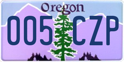 OR license plate 005CZP