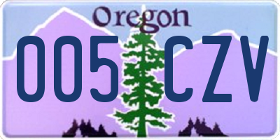 OR license plate 005CZV