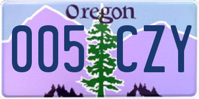 OR license plate 005CZY