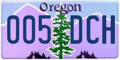 OR license plate 005DCH