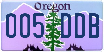 OR license plate 005DDB
