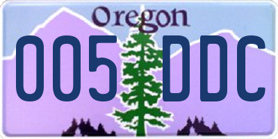OR license plate 005DDC